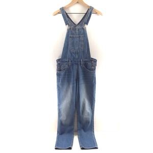 Levi's Women Denim Overalls Bib Straight Leg S Medium Blue Cotton Blend